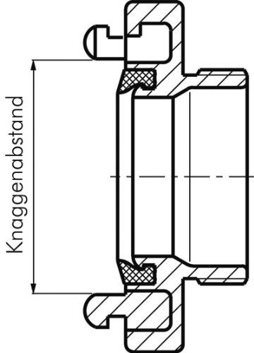 Storz-Kupplung 38mm Schlauch 52-C, Aluminium (geschmiedet) Werkstoff:Aluminium (geschmiedet) - 4