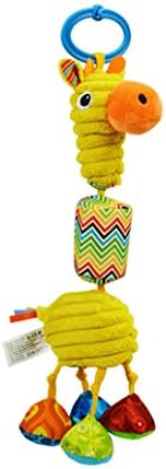 Amazemarket Baby Infant Boys Girls Hanging Toy Rattle Stroller Car Crib Pram Pushchair Bell Cute Plush Animal Wind Chime Safety Developmental Kids Gift (giraffe)