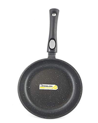 Napoleon Poêle 24 cm Tous feux dont induction, Avec manche amovible, Sans PFOA, Fonte d'aluminium Revêtement anti-adhérent en Greblon C3 de Technologie Allemande