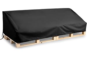 ‎GUTEKISSEN Gutekissen® Abdeckung für Palettenkissen, Abdeckung für Palettenmöbel, Abdeckhauben für Palettenbank, Abdeckung für Palettensofa, Wasserdicht,Anti-UV Paletten Sofa Schwarz (Rechteckig (246x97/64cm))