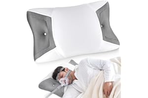 JOYNOX Cuscino CPAP Cervicale Memory Foam, Cuscini Ergonomico per Apnea Notturna, Dormire su Fianco & Schiena, Ritagli Laterali Larghi Riduce Pressione Maschera & Perdite Aria, Fodera Traspirante Fresca