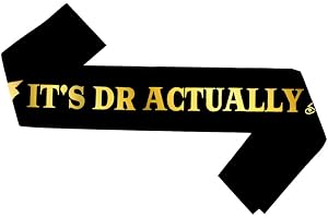 Examen "It's Dr Actually" satinskärp "Congrats" doktorgrad-skärp 2025 examensfest dekorationer för kampanjfesten festtillbehör dekorationer