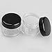 20g/20ml Empty Plastic Cosmetic Jars with Lids for Creams/Sample/Make-Up/Glitter Storage Refill Cosmetic Lotion Make up Balm Travel Tester For Xmas day DIY Present Transparent (25)