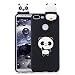 Produktbild CESTOR Silikon Hülle für Huawei Honor 9 Lite,Mode Niedlich 3D Schwarzer Panda Muster Ultra Slim Weich Flexibel Soft Gel TPU Silikon Hülle für Huawei Honor 9 Lite,Anti-Kratzer Relief Gummi Bumper Rückseite HandyHülle für Huawei Honor 9 Lite + 1 x Metal Finger Kickstand