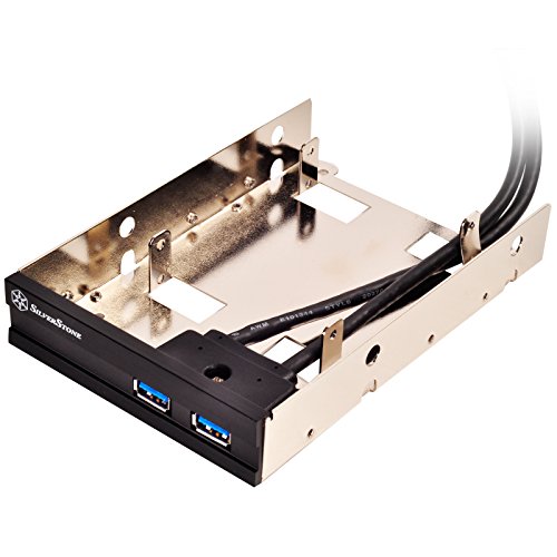 SilverStone SST-FP36B-E - Front Panel 3.5" 2x USB 3.0 mit Halterung für 2x 2.5" HDD/SSD, schwarz