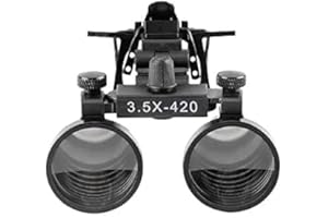 BONEW Surgical Loupes Magnifier Glasses 3.5X Binocular Clip for All Glasses with Storage Case