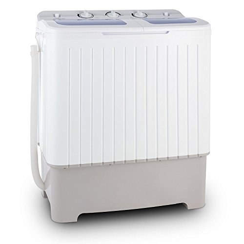 oneConcept Ecowash XXL mini machine à laver (puissance de 400W au lavage et 150W a l'essorage, capacité 6,5 kg, programme delicat, ideal studio et camping)