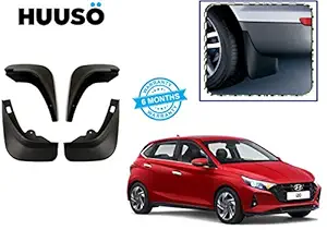HUUSO Plastic Mud Flaps for New Hyundai i20 Asta/Sportz (2020-21) Set of 4 Pcs.