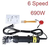 【Geräuscharm und langlebig】78DB Design macht diese Schermaschine super leise bei der Verwendung, die kein unangenehmes Gefühl für Tiere verursacht.Die Maschine ist leise und vibriert nur wenig und ist so leicht und bequem zu benutzen und der Scherer und sein Zubehör passen perfekt in den mitgelieferten Transportkoffer, so dass Sie alle benötigten Werkzeuge immer dabei haben und Ihre Schafe überall pflegen können.