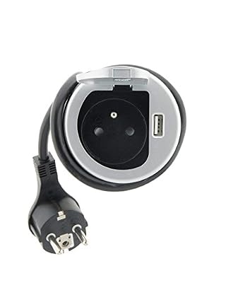 Otio - Bloc à clapet 1 prise + 1 usb