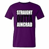 Men's Cotton T shirt Sword Art Online Straight Outta Aincrad XXL