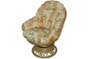 Gilda Replacement Cane Furniture WRAP ROUND SWIVEL - CUSHIONS ONLY Wicker Rattan Conservatory (Harrogate Autumn)