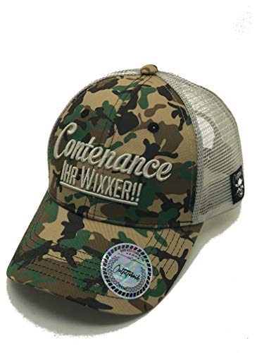 Preisvergleich Produktbild Outfitfabrik Basecap Cap Stickerei Contenance Ihr Wixxer in Camouflage mit Netzeinsatz