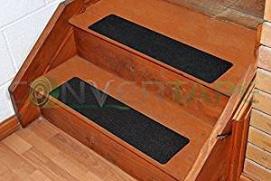 Anti-Rutsch Stufenmatte Treppenstufe 600 mm x 150 mm (12 Pack) in schwarz
