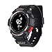 Produktbild samLIKE F6 Sport Smartwatch Bluetooth 4.0 Wasserdichte IP68 Pulsmesser Schrittzähler für Bergsteiger Coolste Smartwatch in Diesem Sommer (Schwarz)