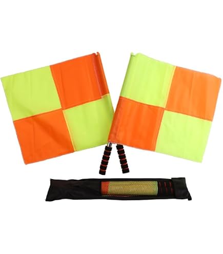 Mikasa Linienrichter Fahnen Set – 4 Stück, Rot/schwarz, Für Volleyball & Sport