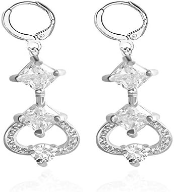 Dana Carrie The personality of the pendants, ear clip style earrings zircon flower claw circle ears silver