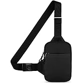 simptech Small Sling Bag Cross Body Crossbody Chest Shoulder Bag for Men Women Water Resistant Crossbody for Runner Workout H