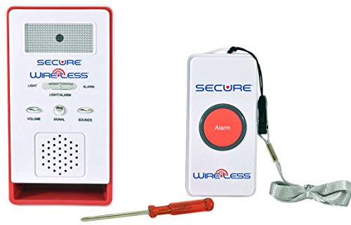 Secure Wireless Remote Nurse Alert System Patient Call Button & Caregiver Pager 500+ Ft Range White