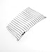 OULII Veil Combs 3pcs 7.8cm 20 Teeth Fancy DIY Metal Wire Hair Clip Combs (Silver)