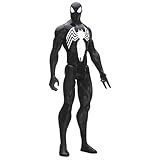 marvel spider man action figure Spider-Man Marvel Ultimate Titan Hero Series Black Suit Figure - 12 Inch