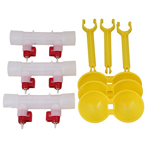 BQLZR 3 Stück Automatisch Nippeltränke Wasser Trinker für Huhn Geflügel Edelstahl Langlebig - 2