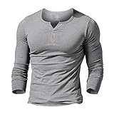 Camisas henley ocasionales de corte regular, manga corta.