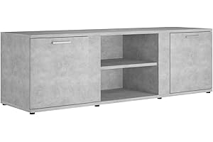 vidaXL Mueble para TV Armario de Televisión Aparador Auxiliar Comedor Habitación Salón Sala de Estar Robusto Moderno de Contrachapada Gris Hormigón