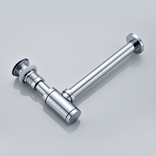 OBEEONR® Siphon + Pop Up Ablaufventil mit Überlauf Waschbecken Ablauf Ablaufgarnitur für Waschbecken Waschtisch - 2