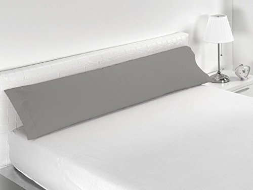 SABANALIA Combina - Funda de Almohada (Disponible en Varios tamaños y Colores), Cama 75-95 x 45, Gris