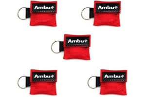 5x AMBU LifeKey Schlüsselanhänger Beatmungsmaske in rot