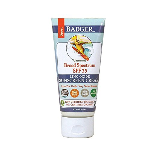 Badger Sport Sunscreen Cream SPF 35, 2.9 Ounce (87ml)