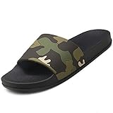  Sisttke Zapatos de Playa,Zapatillas de Camuflaje Zapatos de Ducha Suave Bañarse Chanclas Unisex Adulto Tallas EU 36-50