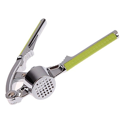 2 in 1 Edelstahl Knoblauchpresse Küchenzubehör Knoblauchschneider Garlic Press Knoblauch Breche Nussknacker Ingwer Presser - 5