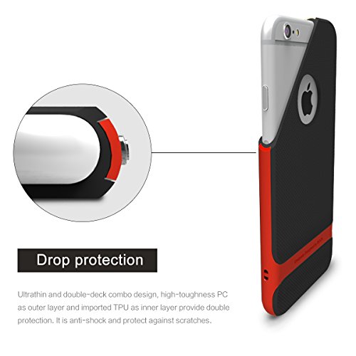 Funda ROCK Royce iPhone 6 6s Case Netted Texturizado Doble Capa Dos Colores Apple Logo PC TPU Agujero Honda Tel fono Caja Caso para Apple iPhone 6 6s 4 7 inch - Rojo reviews Funda ROCK Royce iPhone 6 6s Case Netted Texturizado Doble Capa Dos Colores Apple Logo PC TPU Agujero Honda Tel fono Caja Caso para Apple iPhone 6 6s 4 7 inch - Rojo