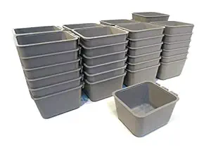 The ROP Shop | (Pack of 50) Gray Cage Cups for Feed & Water for Poultry, Ducks, Birds, Hamsters