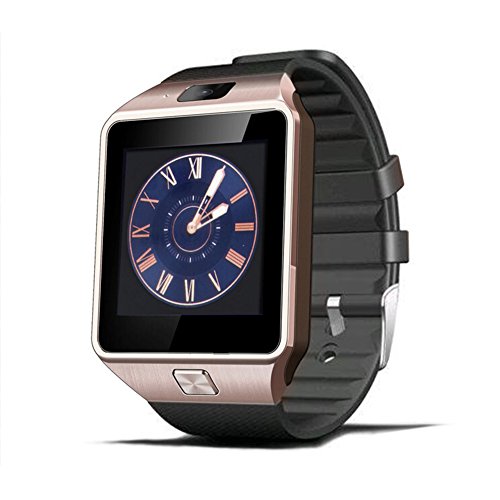 Preisvergleich Produktbild ZDYS Bluetooth Smart Watch DZ09 Smartwatch Telefon Unterstützung SIM TF Karte Kamera Android iOS iPhone Samsung LG Handys, Gold