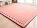 Produktbild Haarverdichtung Coral Samt Teppich Kinder Krabbeldecke Tatami Teppich Kissen Matratze Kids rutschfeste Vergrößern Play Matte Anti-Rutsch für Wohnzimmer, Frauen Gym Matte für houseroom Büro, rose, 100*200CM