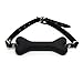 Produktbild Raycity Mund Silikon Ball Gag Hund Welpen Knochen Stick Leder Harness