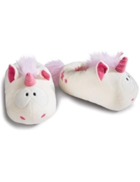 Nici, Hausschuhe, Einhorn, weiß/rosa, Gr. 38 - 41, Einhornhausschuhe