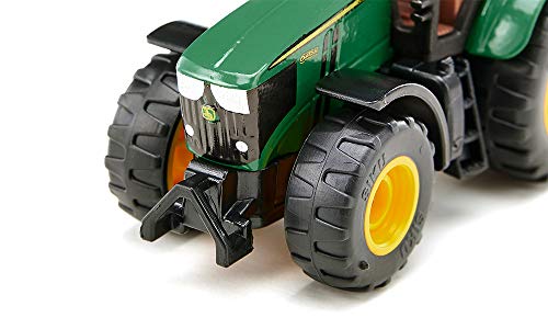 SIKU 1064, John Deere 6250R Traktor, Metall/Kunststoff, Grün, Inkl. Anhängerkupplung, Räder mit gummierte Reifen - 6