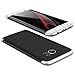 Produktbild JMGoodstore Hülle Kompatibel Samsung Galaxy S6 Edge,+Panzerglas Displayschutzfolie,3 in 1 Ultra Dünn 360 Full Body Anti-Kratzer Hart PC Skin Glatte Rückseite Bumper Silber+Schwarz