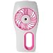 Produktbild Juboury tragbarer USB Ventilator mit Luftbefeuchter. Super Kühlwirkung für Unterwegs, Zuhause und im Büro (Rosa)
