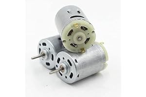 SP Electron Pack of 3 Pcs DC 12V-24V 385 Mini Hair Dryer Small Motor RS-385 Electric Motor Strong Magnetic Carbon Brush Long Axis DIY Hobby Toy Model