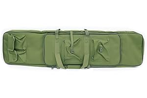 LUVODI Housse de Transport pour Fusil à Air/Fusil de Chasse Rembourée Sac Tactical 118 cm Mallettes pour Arme Longue Protection de Réplique Airsoft - Vert