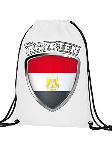 ÄGYPTEN Wappen 5993 Turnbeutel (Weiss)