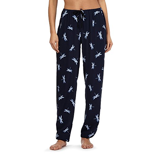 Lounge & Sleep Womens Navy Dragonfly Print Pyjama Bottoms 16