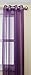 Produktbild Kashi Home Leah Kollektion von Fenster blumengabeln/Behandlung/Panel/Vorhänge in mehreren Farben, Single Panel, Tülle Top zum Aufhängen, Polyester, violett, Einheitsgröße