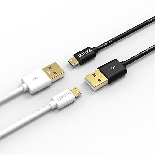 ULTRICSÂ® Cavo Micro USB, QualitÃ  Premium A Maschio USB 2.0 a Micro B Connettore Carica Rapida Caricabatterie Cavetto, Placcato Oro Corto Power Bank Charger Samsung Android Caricatore - 30cm