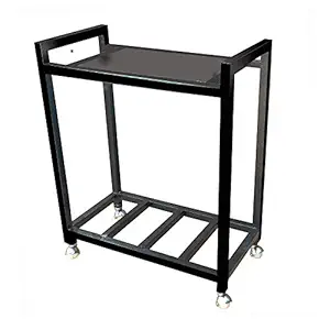 AMRON Metal Inverter Trolley with 4 Wheels (Black)